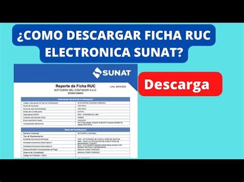 Cómo sacar ficha RUC de SUNAT Guia Completa 2025