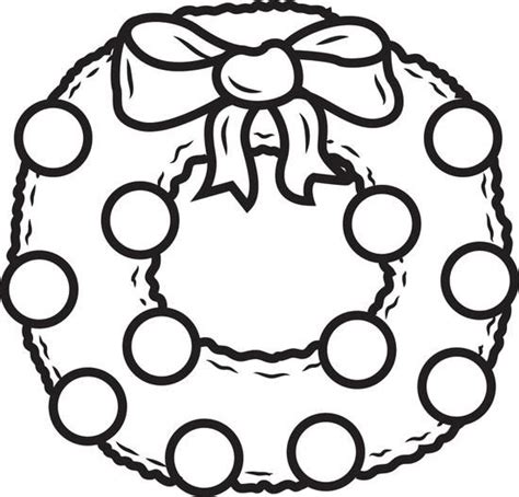 Plain Wreath Coloring Pages