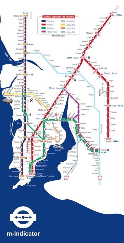 Mumbai City Railway Map - Best Train Map for Mumbai City