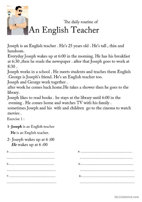 Daily Routine Simple Present Gener English ESL Worksheets Pdf Doc