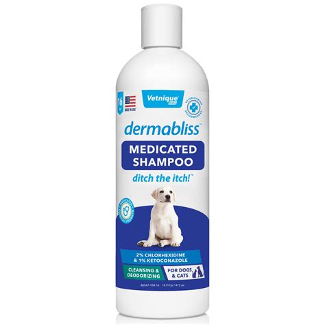 Vetnique Labs Dermabliss Medicated Chlorhexidine Cleansing Pet Shampoo