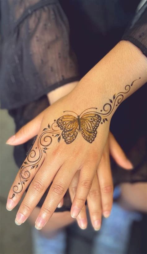 Minimal Henna Designs Leave On Side Fingers I Take You Wedding