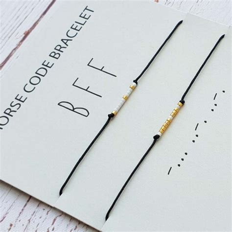 Bff Morse Code Bracelet Friendship Bracelet Morse Code Etsy