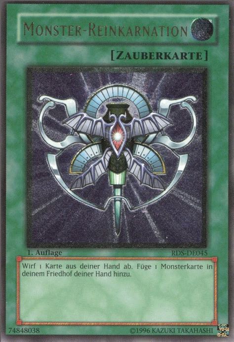 Recollectibles Sammelkarte Yugioh Karte Monster Reinkarnation V2 Deutsch Yu Gi Oh Karte Rds