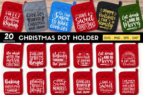 Christmas Pot Holder Svg Bundle Graphic By Regulrcrative Creative Fabrica