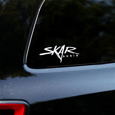 SK-DECAL-SM | 9" x 3" Small Skar Audio Logo Decal | Skar Audio