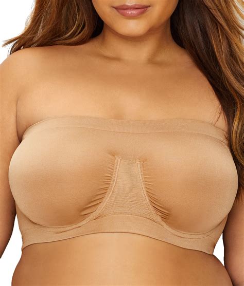 Rhonda Shear Womens Plus Size Ahh Angel Seamless Bandeau Bra Style