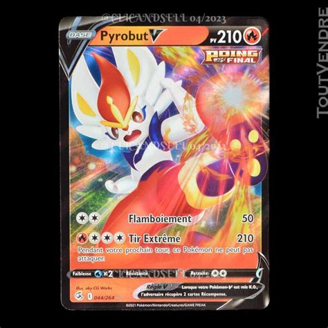 Pokemon Pyrobut V Ultra Rare Eb Epee Et Bouclier Po Tours