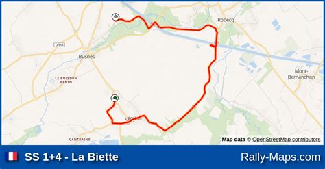 Ss La Biette Stage Map Rallye National De La Lys Coupe