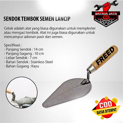 Sendok Semen Lancip Skop Tanah Gagang Kayu 6 Inch Lazada Indonesia