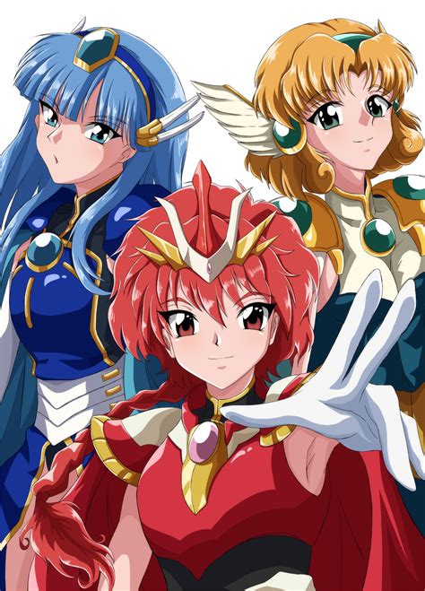 Ryuuzaki Umi Shidou Hikaru And Hououji Fuu Magic Knight Rayearth