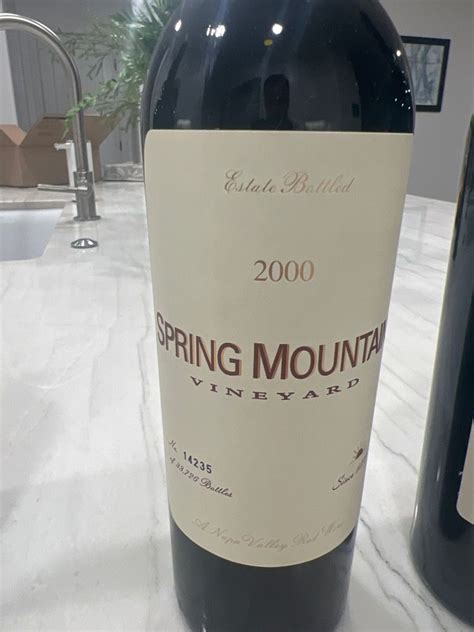 2000 Spring Mountain Vineyard Usa California Napa Valley Spring