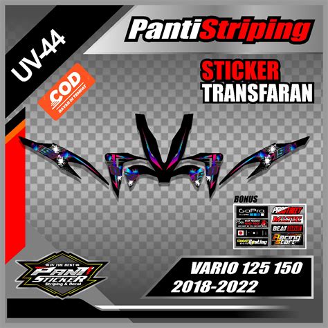 Jual Stiker Striping Transparan Honda Vario 125 150 Tahun 2018 2019