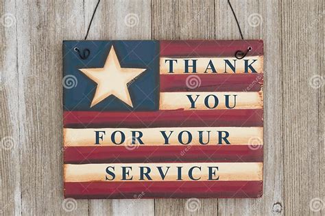 Thank You For Your Service Message Stock Image Image Of Vintage