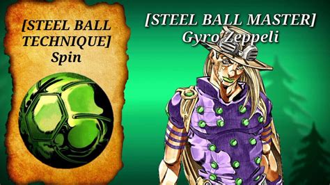 Jjba Steel Ball Run Steel Ball Technique Eye Catch Spin Gyro