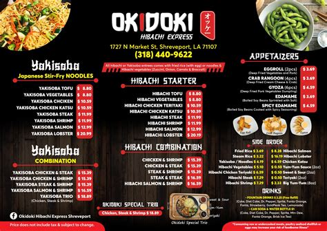 Okidoki Hibachi Express Shreveport Shreveport Menu Reviews 48