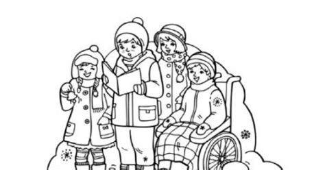 Christmas Carol Singers Coloring Page From Activityvillage