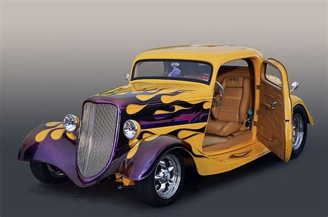 Ford 3 Window Coupe Dressed On Purple Flames Captured At Cruisin Grand