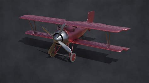 3d Model Ww Biplane Vr Ar Low Poly Cgtrader