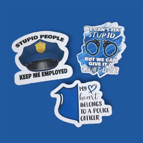 Police Stickers, Vinyl Stickers, Funny Stickers, Gift for Police ...