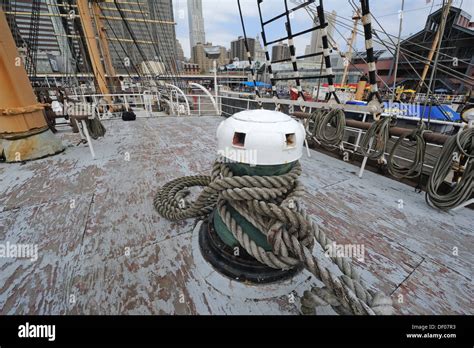 A Capstan On The South Street Seaport Museum S Sailing Ship Peking