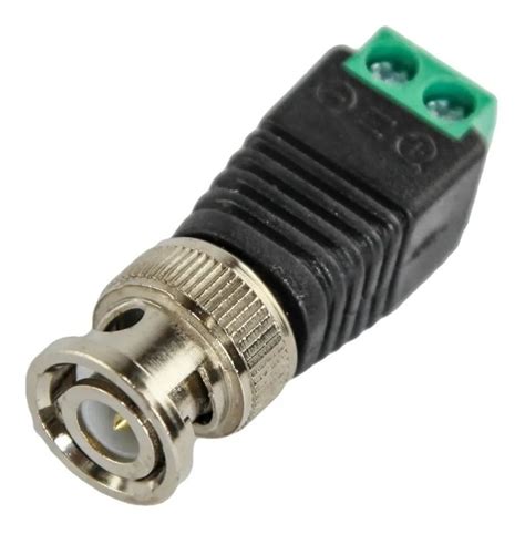 Conector Ficha Bnc Macho A Bornera Cctv Plug Balun Campagna