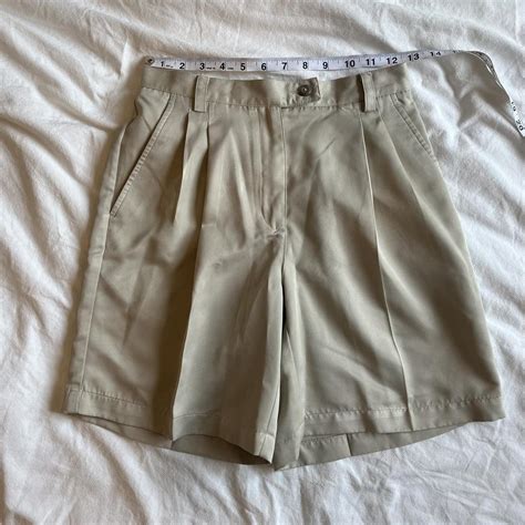 Liz Claiborne Women S Tan And Cream Shorts Depop