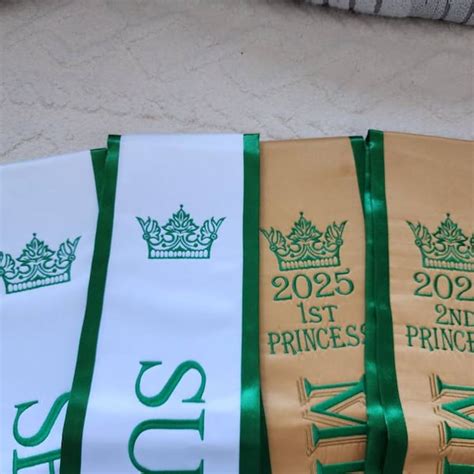 Custom Embroidered Pageant Sash With Caroline Font Etsy