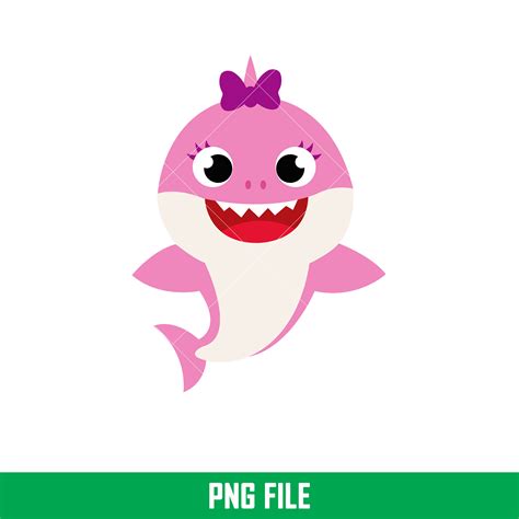 baby shark png shark family png ocean life png cute fish inspire