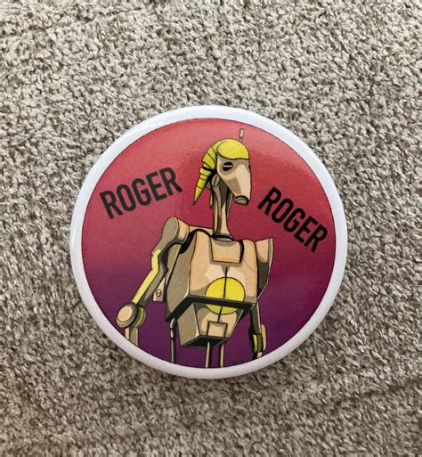 Battle Droid Roger Roger Button | Etsy