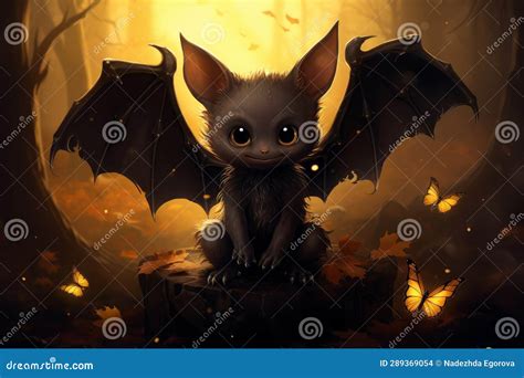 Halloween Character - Funny Cartoon Bat Stock Illustration ...