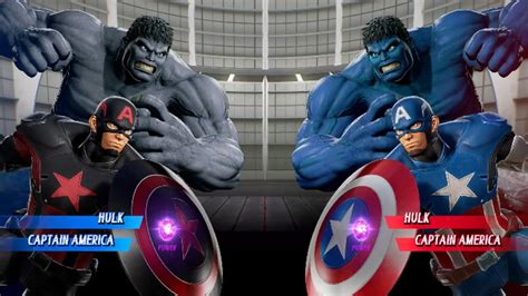 Hulk Captain America Vs Blue Hulk Blue Captain America Very Hard