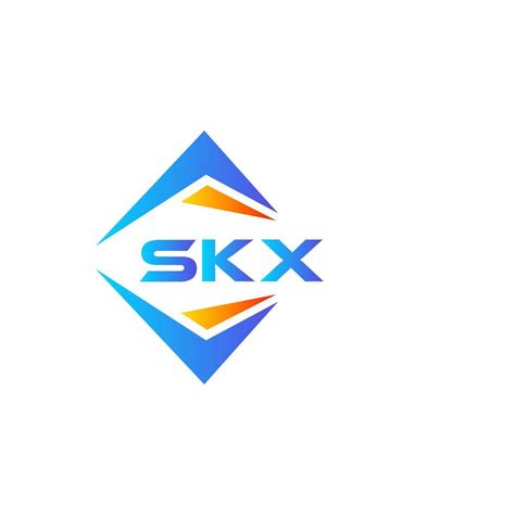 SKX abstract technology logo design on white background. SKX creative ...