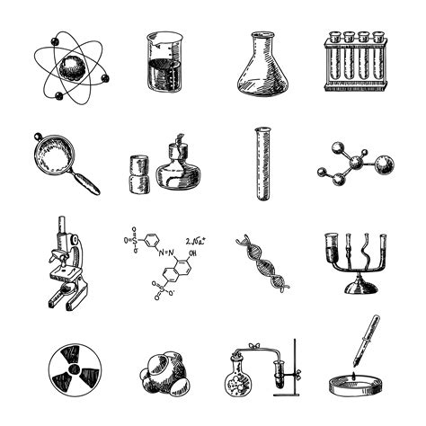 Chemistry Icons Set Vector Art At Vecteezy