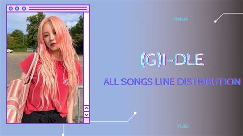 Update Gi Dle All Songs Line Distribution Until Queencard Youtube