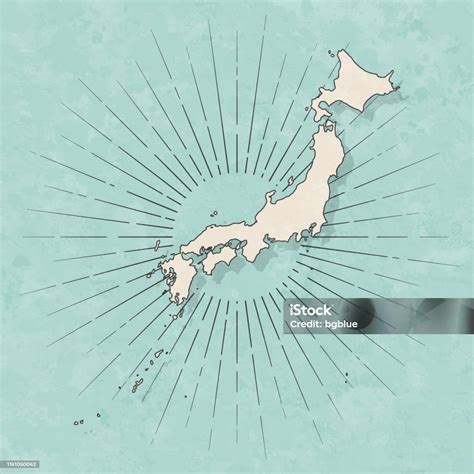 Japan Map In Retro Vintage Style Old Textured Paper Stock Illustration Download Image Now Istock