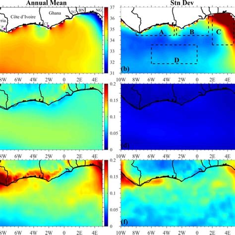 Seasonal Anomalies Of Sss Color Shading Psu And Surface Currents