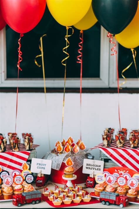 Karas Party Ideas Rustic Firefighter Birthday Party Karas Party Ideas