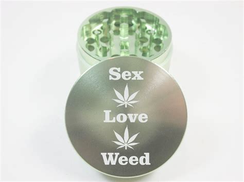 Sex Love Weed 2 Inch 50mm Metal Herb Grinder