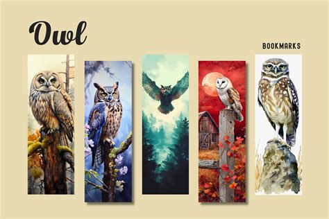 Owl Bookmarks Owl PNG, Owl Downloadables - Etsy