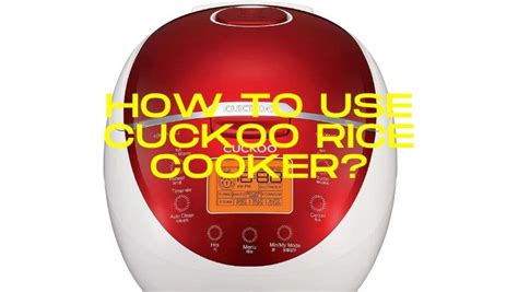 How to use cuckoo rice cooker