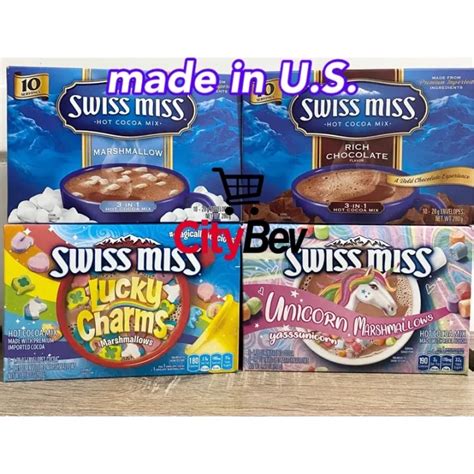 SWISS MISS U S Ver Hot Cocoa Mix With Unicorn Marshmallows Milk Chocolate Reduced Calorie