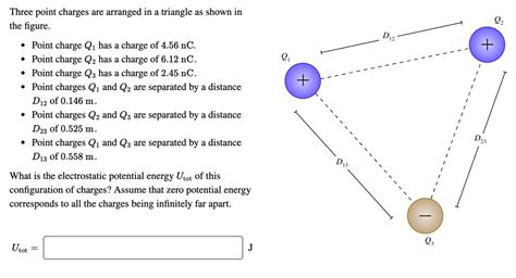 Solved Three Point Charges Are Arranged In A Triangle As Shown In The