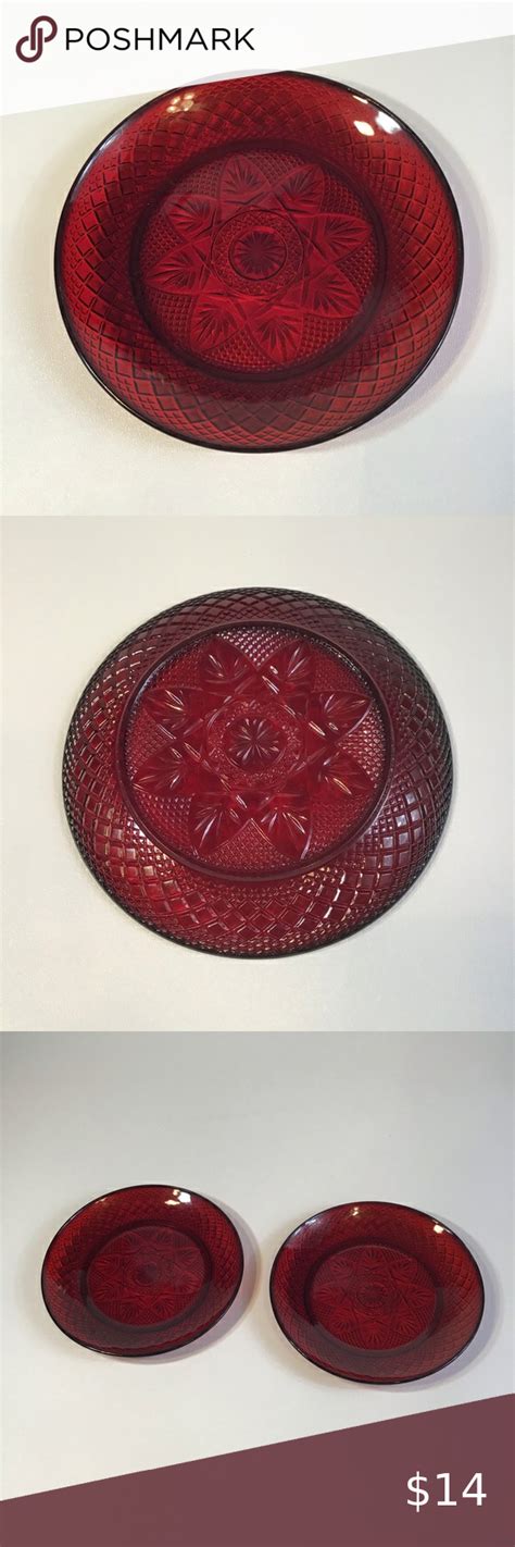 Ruby Red Cristal D’arques Durand Luncheon Plate Arques Plates Ruby Red