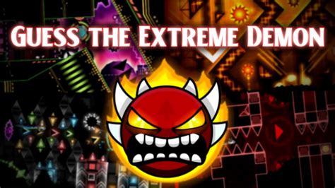 EXTREME DEMON QUIZ Guess The Extreme Demon YouTube