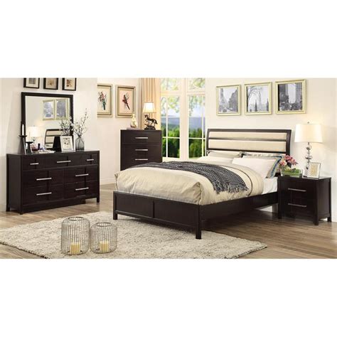 Bowery Hill Drawers Transitional Solid Wood Nightstand In Espresso