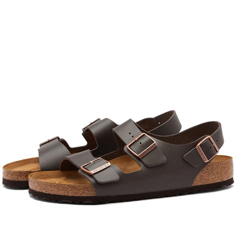 Birkenstock Milano Dark Brown Smooth Leather | END.