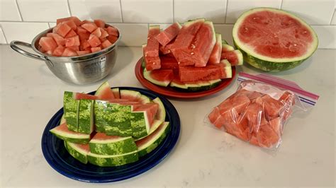 How To Cut Watermelon Into Sticks Cubes And Triangles