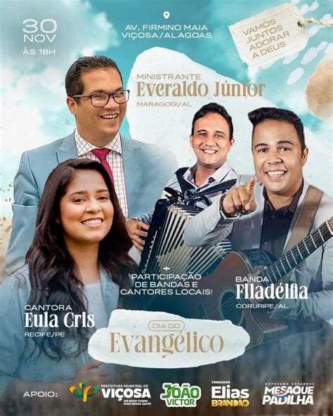 Viçosa celebra o Dia do Evangélico nesta quinta feira shows na