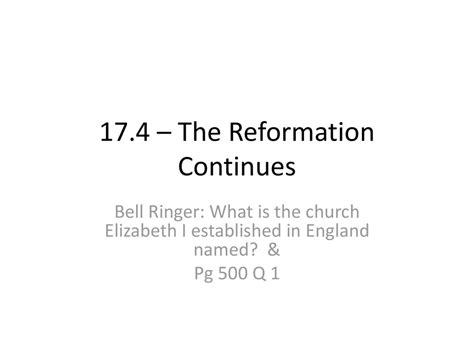 174 The Reformation Continues Ppt Download